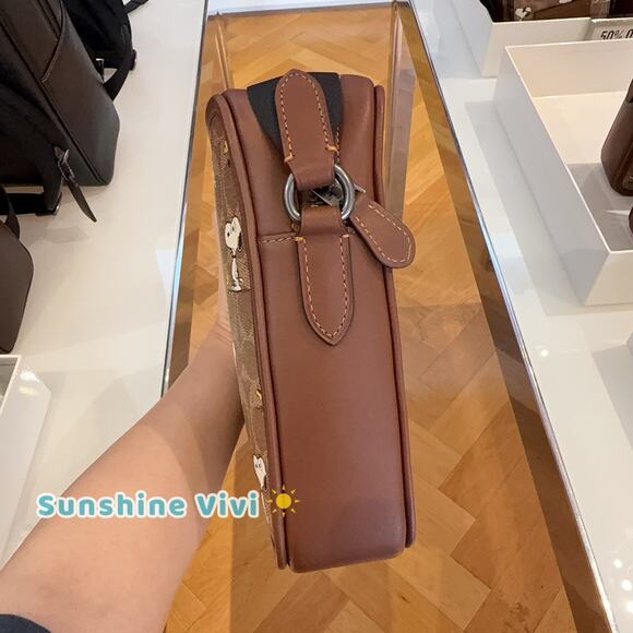 NWT Coach X Peanuts Sullivan Crossbody Bag Signature Canvas Snoopy Print CBK48 - Picture 2 of 9